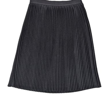 Valentino - Black Pleated A-Line Skirt Sz 6
