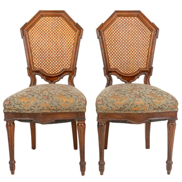 Victorian Upholstered Mahogany Side Chair, Pair