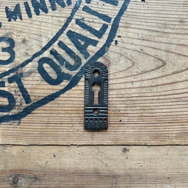 Antique Cast Eastlake Salvaged Door Keyhole Plate 