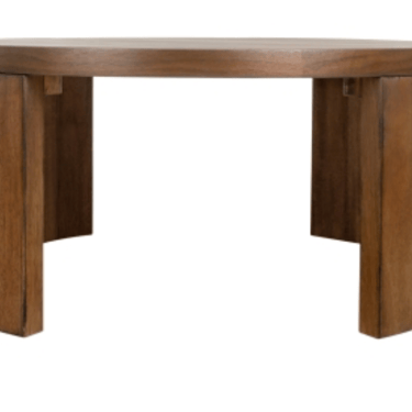 Londyn KD Round Coffee Table, Rustic Walnut