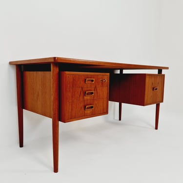 Danish teak desk, model Executive Desk by Ib Kofod Larsen, 1960s 