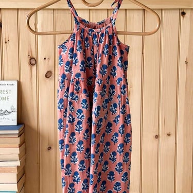 LITTLE FRY SUNSHINE DRESS - LITTLE MARIGOLDS APPLE + BLUE ORGANIC