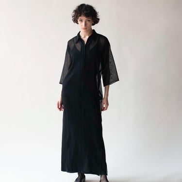 1990s Black Silk Dress | Yohji Yamamoto 