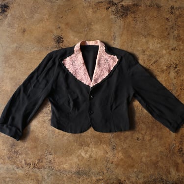 Vintage 1950s BUCK SKEIN Rayon Gabardine Ricky Jacket