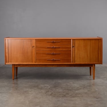 6ft Danish Modern Teak Sideboard Credenza w/ Drawer 