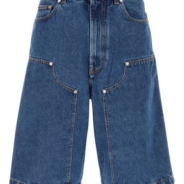 Palm Angels Man Denim Bermuda Shorts