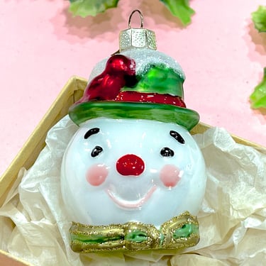 Snowman Christmas Ornament - Holiday Ornament - Christmas Tree Decoration - Xmas 