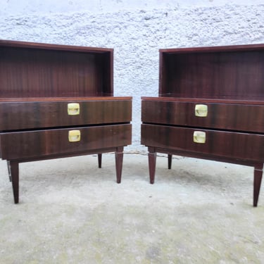 Vintage 1 of 2 Bedside Tables / Mid Century/ Nightstands Storage/ Retro Night Tables/ Storage Tables/ Wooden Nightstands/ Meblo Tables / 70s 