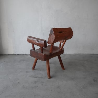 Wabisabi Primitive Live Edge Wood Chair 