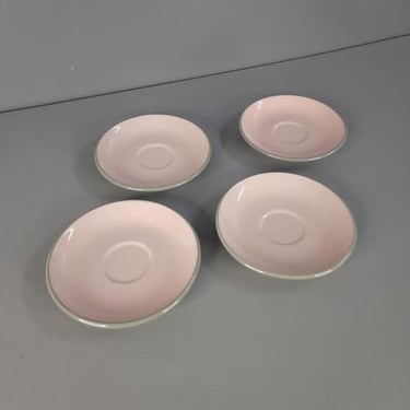 One Harkerware Pink and Gray Saucer Plate Multiples Available 