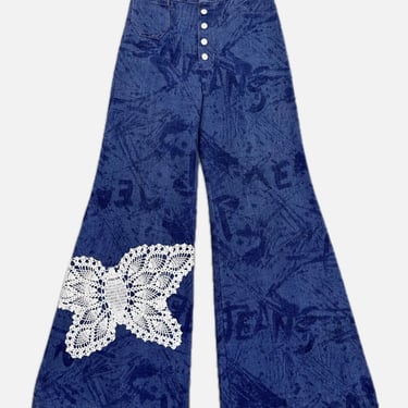 1970s Mega Bells Butterfly Jeans