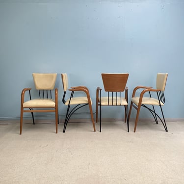 Set of 4 vintage armrest chairs Sedex Italy 1990s 