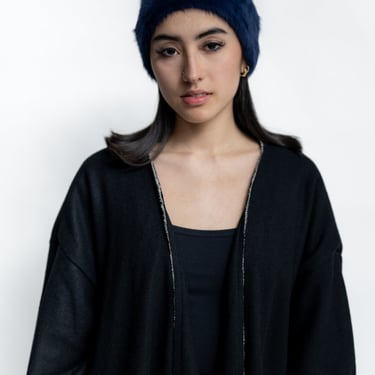 Navy Angora Romina Toque