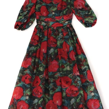 1970s William Pearson Puff Sleeve Dress