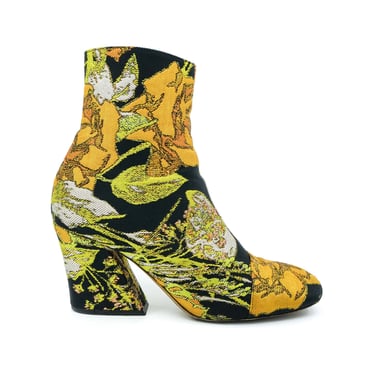 2018 Dries Van Noten Marigold Brocade Boots, 38.5