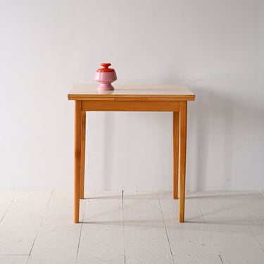 Vintage Scandinavian Extendable Formica Dining Table - 1960s Nordic Design 