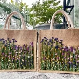 QF Floral Garden Jute Bag