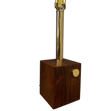Mid-Century Laurel Lamp Style Modern Rosewood and Brass Table Lamp, 1960s
