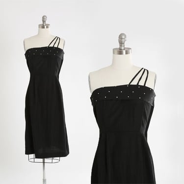 Vintage 1940s black Rhinestone dress 