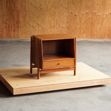 Drexel Floating Cube Walnut Nightstand by Kipp Stewart 