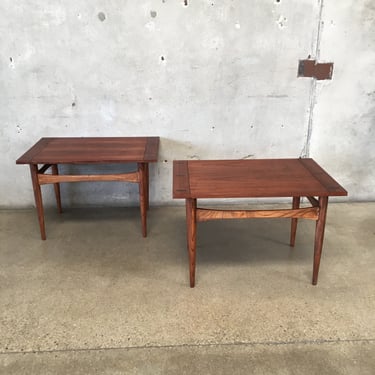 Vintage Mid Century Modern Pair of Basset End Tables
