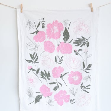 Peony Tea Towel