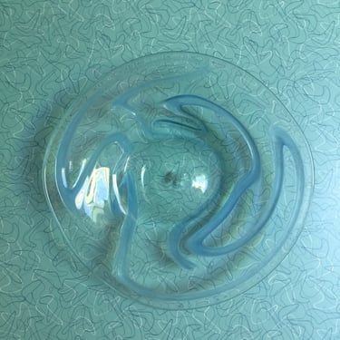 Amazing Art Glass Bimorphic Bowl 1972 Mid Century Modern 