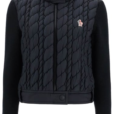 Moncler Grenoble Hybrid Wool And Nylon Cardigan For Women