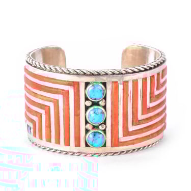 Douglas Etsitty ~ Vintage Navajo Sterling Silver Over Copper | Old