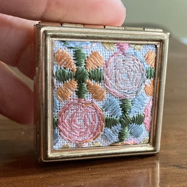 Embroidered Pill Box 