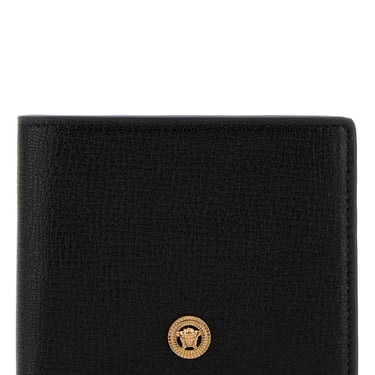 Versace Men Black Leather Wallet