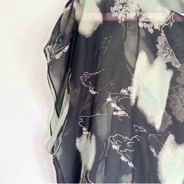 Vintage 1990-2000s Harari Silk Poncho Blouse 
