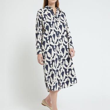 Ottod'Ame - Graphic Print Midi Shirt Dress - Night