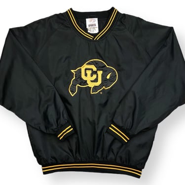 Vintage 90s University of Colorado Buffaloes Embroidered Windbreaker Pullover Jacket Size Large 