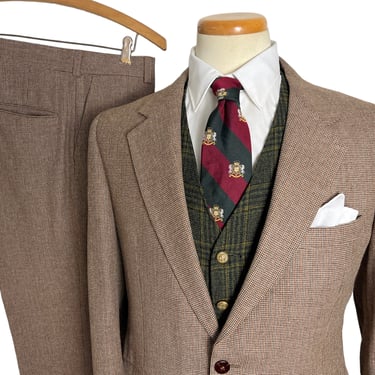 Vintage 1970s SEARS Wool TWEED 2pc Suit ~ 38 to 40 R ~ jacket / blazer / sport coat / pants ~ Preppy / Ivy Style / Trad 