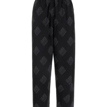 Giorgio Armani Woman Embroidered Stretch Silk Pant