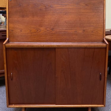 Item #AE63 Mid Century Modern Teak Bureau / Drop Front Desk by Herbert Gibbs c.1960