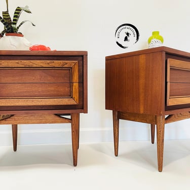 Basic Witz mid century 2-drawer nightstands /Side tables/ Mid Century Tables/ Mid Century Furniture/ Boho 