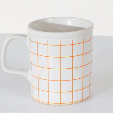 Orange Grid Mug 
