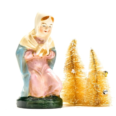 VINTAGE: 1960's - Japan Mary Nativity Figure - Mother of Jesus - Our Lady of Grace - Nativity Replacement - SKU 15-C2-00017659 