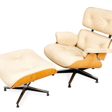 Eames Style Bentwood Lounge Chair and Ottoman