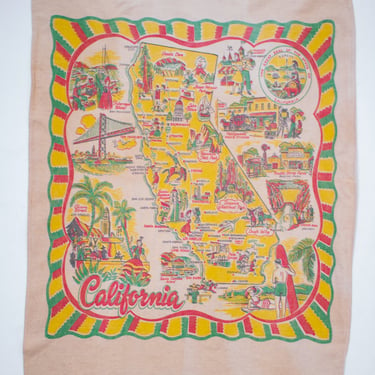 1940s table cloth 'california'