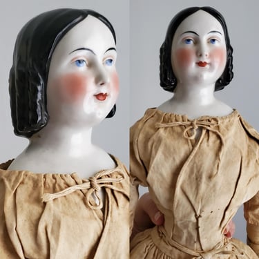 Antique China Head Doll with Sophia Smith Hairstyle - 24