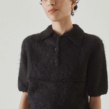 SAYAKA DAVIS NEW YORK Compact Knit Polo - Black