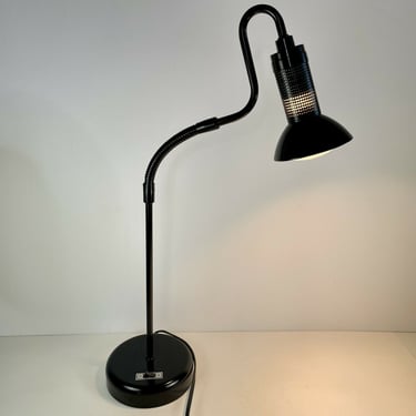 Vintage Modern Black Desk Lamp Postmodern 80s 1987