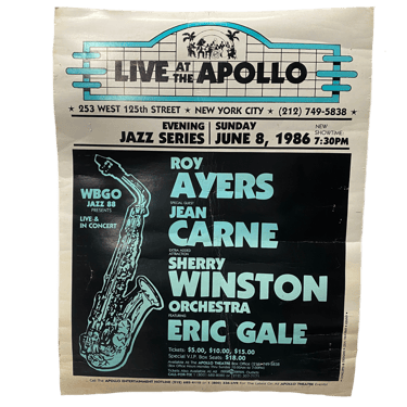 Vintage Roy Ayers "Live At The Apollo" 1986 Poster