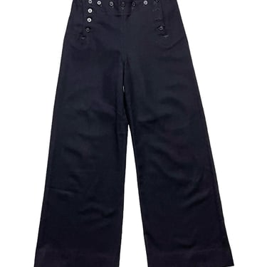 Vintage 1940s WWII US Navy Wool Bellbottom Trousers / Pants ~ 30 x 29.5 ~ USN ~ Unisex ~ Bellbottoms 