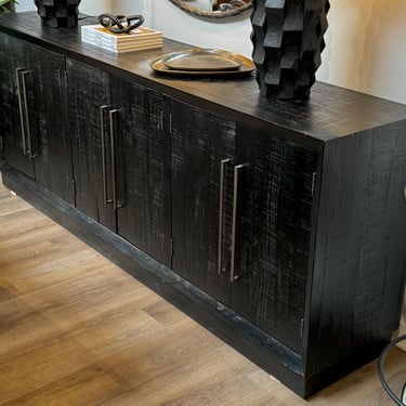 86” Six Door Sideboard with antique black finish from Terra Nova Designs Los Angeles 