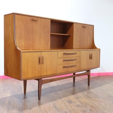 Mid Century Modern Vintage Teak Credenza Sideboard Buffet by G Plan Danish Style 