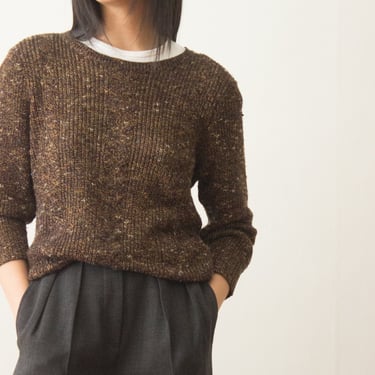 1980s Chocolate Speckled Knit 